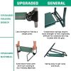 Bosonshop Multi-Functional Portable Garden Kneeler and Seat Foldable Protect Knee Garden Helper with Soft EVA Pad & Stable Handles Stools - Metal