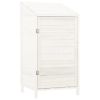 Garden Shed White 21.7"x20.5"x44.1" Solid Wood Fir - White