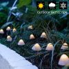 LED Solar Lights Outdoor Garden Waterproof Mushroom String Lawn Lamps Cute Fairy Light Landscape Lamp Path Yard Lawn Patio Decor - Multi color - 3.5M