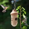 Fashion Outside Wooden Hummingbird House Hanging Swing Hummingbird for Wren Swallow Sparrow Houses Hummingbird - A