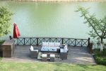 Direct Wicker 7 PCS Outdoor PE Rattan Wicker Sofa Rattan Patio Garden Furniture;  With Wide Cabinet;  Gray - Grey