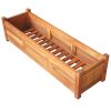 Garden Raised Beds 2 pcs Acacia Wood 39.4"x11.8"x9.8" - Brown
