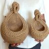 1pc Wall Hanging Basket; Bohemian Style Woven Basket; Creative Teardrop Shape Suitable For Vegetables And Fruits; Kitchen Storage Basket - XL
