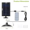 Solar Shed Lights Dimmable Timing Dusk To Dawn Sensor Hanging Lamp IP65 Waterproof Remote Control Pendant Light For Garden Patio  - Single Head - Whit
