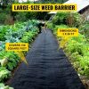 Garden Weed Barrier Fabric For Flower Bed Underlayment Ground Cover - Black - 3ft x 50ft