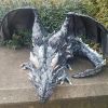 Outdoor Garden Big Squatting Dragon Sculpture Dragon Guardian Statue Garden Dragon Sculpture Statue Decoration Gothic Dragon - United States