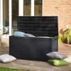 All Weather 100 Gallon Resin Deck Box - black - Resin