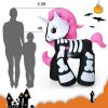 5.5 Feet Halloween Inflatables Skeleton Unicorn with Built-in LED Lights - as show