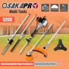 10 in 1 Multi-Functional Trimming Tool; 52CC 2-Cycle Garden Tool System with Gas Pole Saw; Hedge Trimmer; Grass Trimmer; and Brush Cutter EPA Complian