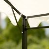 TOPMAX Outdoor Patio 13ft.Lx10ft.W Iron Carport Shelter Garage Tent; Garden Storage Shed with Anchor Kit; White - as Pic