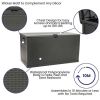120 Gallon Plastic Deck Box - Outdoor Waterproof Storage Box for Patio Mats; Gardening Tools and Pool Toys - gray - Polypropylene