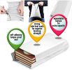 Pack of 50 XX-Large Gusseted Poly Mailers 24 x 21 x 6. White Shipping Envelopes 24x21x6. Large Shipping Bag for Clothes. Self-Seal Expansion Mailers.