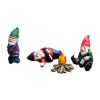 4Pcs Fairy Garden Gnomes My Little Friend Drunk Gnome Dwarfs Statue Gifts Decor - as photo shows
