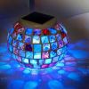Solar-Powered Waterproof Color Changing Glass Ball Garden Lamp - glass ball
