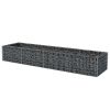 Gabion Raised Bed Steel 141.7"x35.4"x19.7" - Silver