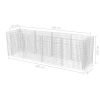Gabion Raised Bed Steel 141.7"x35.4"x39.4" - Silver