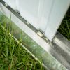 Metal garden sheds 5ftx3ft outdoor storage sheds White+Black - White