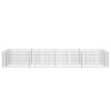 Gabion Raised Bed Steel 141.7"x35.4"x19.7" - Silver