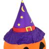 Garden Lawn Pumpkin Head Skeleton Man Inflatable Halloween Decoration - Orange - 49 in