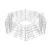 Hexagonal Gabion Raised Bed 63"x55.1"x19.7" - Silver
