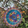 3D Metal Wind Chime Garden Color Wind Chimes Outdoor Backyard Decoration - 30*38cm