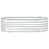 Garden Raised Bed 63"x31.5"x17.3" Galvanized Steel Silver - Silver