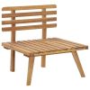 Patio Chair with Cushions Solid Acacia Wood - Brown