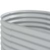 Garden Raised Bed 157.5"x31.5"x17.3" Galvanized Steel Silver - Silver