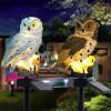 Solar Power LED Owl Parrot Lawn Light Outdoor Waterproof Garden Landscape Lamp - Brown