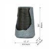 26" High Outdoor Water Fountain with Light Modern Chic Design Polyresin Water Feature with Light for Garden - as Pic