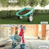 2-Wheeled Garden Wheelbarrowâ€šÃ„Ã¬ Large Capacity Rolling Utility Dump Cart for Residential DIY Landscaping;  Lawn Care and Remodeling - Green