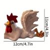 1pc Rooster Resin Statue, Roosters Ornaments, Poultry Models, Resin Crafts For Farmhouse Style Garden Yard Outdoor Decorations - Cock
