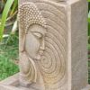 Indoor&Outdoor Water fountain Buddha design Polyresin Garden Lawn With LED Light - as Pic