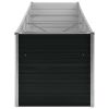 Garden Raised Bed Anthracite 126"x31.5"x30.3" Galvanized Steel - Anthracite