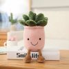 9inch Creative Succulent Plant Decoration; For Garden Green Lovers Cute Succulent Sleep Seat Cushion Home Decoration - Pink - 9inch