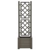Garden Planter with Trellis 16.9"x16.9"x55.9" PP Anthracite - Anthracite