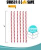 Pack of 2000 Red Paper Twist Ties 4' Long and 3/16' Red Stripes Twist Ties for Plastic Trash Bread Bags Paper Coated Ties Multi Function Strong Wire T