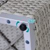 Outdoor Garden Patio Furniture 2-Piece PE Rattan Wicker Sectional Cushioned Sofa Chair with Cushions - as Pic