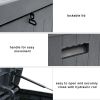 Free shipping 113gal 430L Outdoor Garden Plastic Storage Deck Box Chest Tools Cushions Toys Lockable Seat Waterproof  YJ - grey