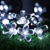 Fairy Blossom Flower Solar Garden String Lights - White