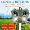 1pc Ultrasonic Repellent Tool; Solar Rechargeable Animal Deterrent With PIR Motion Sensor; Squirrel Scarer For Garden; Pest Control Supplies - SJZ-668