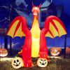 Halloween Festivr Inflatable  With LED Lights Spoof Ghost Yard Decoration - Red - 10 Ft
