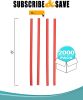Pack of 2000 Red Plastic Twist Ties 6" Standard Red Colored Bag Ties 6" For Bread Bags Plastic Coated Metal Ties Bendable Multi Function Strong Wire T