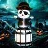 Halloween Festivr Inflatable  With LED Lights Spoof Ghost Yard Decoration - White & Black - 8 Ft