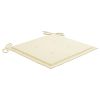 Garden Chair Cushions 6 pcs Cream 19.7"x19.7"x1.2" Fabric - Cream