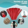 Pack of 2000 Red Plastic Twist Ties 6" Standard Red Colored Bag Ties 6" For Bread Bags Plastic Coated Metal Ties Bendable Multi Function Strong Wire T