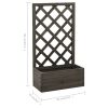 Garden Trellis Planter Gray 19.7"x9.8"x35.4" Solid Firwood - Grey