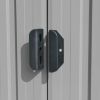 Garden Shed 101.2"x154.3"x71.3" Metal Gray - Grey