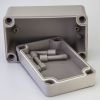 GAJING Waterproof IP67 Dustproof PS Plastic Junction Conduit Box Universal Electric Project Enclosure Pale Gray with Mounting Plate - REC(5.1"x3.1"x2.