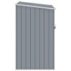Garden Shed Gray 34.3"x38.6"x62.6" Galvanized Steel - Grey